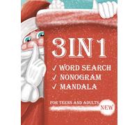 3-in-1 Holiday Puzzle Escape: Christmas Fun with Puzzles, Nonograms (Japanese Crossword, Picross), Mandalas, and Mind-Bending Brain Teasers for Teens and Adults