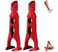 3-in-1 Hot Plate Gripper, Multi-Angle Anti Scald Plates Gripper & Hot Plate Grabber Tool with Lock, Multi-Purpose Tongs, Silicone Hots Plates Grabber Tool (red,2pcs)