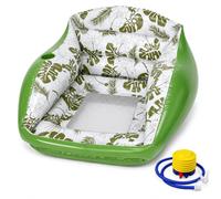 3-in-1 Inflatable Pool Lounge Chair, Pool Float Chair with Cup Holder, Floating Water Hammock Sofa for Adults,Adult Pool Floats for Lake, Beach, Summer Relaxation (Green)