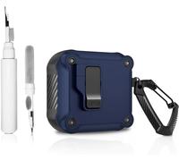 [3 in 1] Lock Case Compatible with AirPods 4 Active Noise Cancelling with Keychain, Shockproof Wireless Charging Case with Cleaning Kit