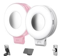 3-in-1 Magnetic Beauty Selfie Light for Phones, 360° LED Foldable Phone Ring Light, 3 Lights Modes, for Selfies/Vlog/Video (Set W,2 Pcs)