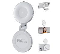 3-in-1 Magnetic Beauty Selfie Light for Phones, 360° Rotation LED Selfie Ring Fill Light with Mirror, 3 Color Modes, Extendable 36mm Stand, Portable for Selfies & Makeup (1Pc)