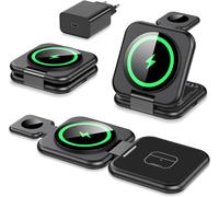 3 In 1 Magnetic Induction Charger, Wireless Charger For Iphone 16 15 14 13 12 Pro Max Mini Plus, Charging Station For Apple Watch Ultra 10 9 8 7 6 Se 5 4 3, Air-Pods 4 Pro 3 2