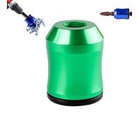 3-in-1 Magnetic Screwdriver Holder Ring - Universal 1/4" (6.35mm) Hex Magnetizer/Demagnetizer Tool, Double-Sided to Hold Screws Securely for Professional & DIY Use (Green)