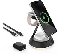 3 In 1 Magnetic Wireless Charging Dock, 15w Magnetic Charger, Compatible With Phone 15/14/13/12 For Apple Watch 9 And Airpods Pro/3/2 (With 20w Usb-C Adapter And Cable), Black