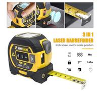 3 in 1 Mètre Laser Numérique avec ligne laser croisée-40M Télémètre Laser Numérique-5M Mètre à Ruban
