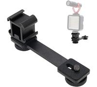 3 in 1 Microphone Hot Shoe Mount, Camera Shoe Adapter, Extension Bracket, Triple Shoe Mount Adapter, for Microphone, LED, Monitor for DSLR, Cameras, Camcorders