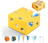 3 in 1 MigiBox Electric Interactive 12 Holes MigiBox Secret Under-Skin Emerging Cardboard Toy for Bored Cats Rechargeable 8pcs Accessories