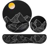 3 in 1 Mouse Pad Set, Mouse Pad with Gel Cushion + Wrist Rest,Keyboard + Wrist Rest,Ergonomic Mouse Pad with Memory Foam,Relieve Mouse