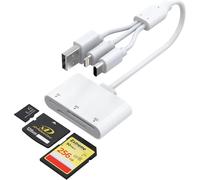 3 in 1 Multi Memory Card Reader USB C SD Card Reader for SD XD Micro SD TF Card Reader Adapter for iPhone/iPad/MacBook/PC Micro SD Adapter for Windows/Mac OS/Android/Linux/Chrome OS