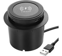 3 In 1 Multifunction Pop-Up Desktop Wireless Charger Built-In 10w Dual Usb Quick Charge For Smartphone - Bedside Table, Desks