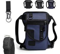3-in-1 Multifunctional Oxford Leg Bag, Durable Oxford Fabric Utility Bag for Travel, Tactical 3-in-1 Leg Bags, Wetterfest & Extrem Robust for Hiking Camping Cycling Fishing Outdoors Pouch (Blue)