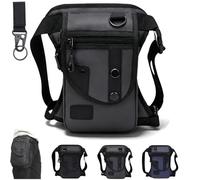 3-in-1 Multifunctional Oxford Leg Bag, Waterproof Tactical Drop Leg Bag for Men Women, Ideal for Cycling Hiking Camping Fishing Motorcycle Travel (Gray)