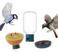 3 in 1 Nutrition Set - Outdoor Bird Accessories with Water Fountain, Fruit Stake and Jelly Feeder - Durable, Easy Attachment for Bird Nesting Box