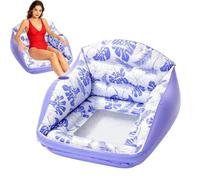 3-in-1 Pool Float Lounger - Inflatable Water Sofa | Mesh Hammock with Cup H