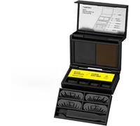 3-in-1 Portable Eye Makeup Kit, Veilna Black Box Eyelash Imprint, 3 in 1 Waterproof Eye Makeup Kit, Lower Lash Makeup, Mini Compact Travel Size Palette, Waterproof, Black & Brown for Quick Glam