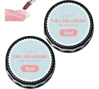 3-in-1 Self-Leveling Nail Builder Gel, Clear Builder Gel for Nails, Self-Leveling Nails Smoothing Gels, 3-in-1 Multi-purpose High Transparency Nail Construction Base Gels (2pcs)