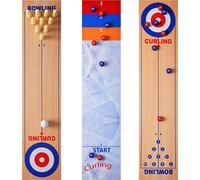3 in 1 Tisch Curling Game Bowling Shuffleboard Set Family Games for Home Party Geschenk für Kinder und Erwachsene