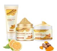 3 In 1 Turmeric Combo Skincare Set | Glow Combo, Turmeric Face Wash & Scrub & Body Butter , Hydrating Face Moisturizer For All Skin Types