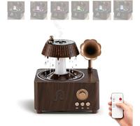 3 in 1 Vintage Record Diffuser, Multifunctional White Noise Sound Machine for Sleep, Fountain Humidifiers for Bedroom with Colorful Night Light, Remote Control & Timer for Home, Office (1PC)