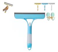 3 in 1 Window Cleaning Scraper, 2025 New Multi-Function 3 in 1 Glass Scraper, Squeegee and Scrubber, Household Cleaning Tools with Spray Water for House, Car (Blue)