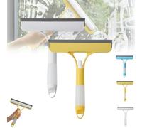3 in 1 Window Cleaning Scraper, 2025 New Squeegee for Shower Glass Spray Function for Glass Doors, Windows Cleaning Scraper, for Cars Home And Kitchen Window Glasses (White+Yellow)