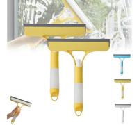 3 in 1 Window Cleaning Scraper, 2025 New Squeegee for Shower Glass Spray Function for Glass Doors, Windows Cleaning Scraper, for Cars Home And Kitchen Window Glasses (Yellow*2)