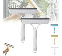 3 in 1 Window Cleaning Scraper, 2025 New Squeegee for Shower Glass Spray Function for Glass Doors, Windows Cleaning Scraper, for Cars Home And Kitchen Window Glasses (White*2)