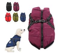 3 in 1 Winter Jacket for Dogs, Waterproof Windproof Dog Snow with Harness and Zipper, Small Medium Large Dogs (Purple,5XL)