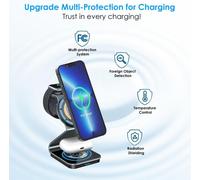 3 in 1 Wireless Charging Dock,15W Fast Wireless Charging Dock for iPhone14/13/12/11,Charging Cradle for Apple Watch Series Phone and Watch Series,Airpod Pro/3/2