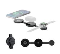 3-in-1 Wireless Charging Station,Foldable Pocket-Sized MagSafe Compatible 15W Charger, Foldable Travel Charging Pad for iPhone 17/16, AirPods, Apple Watch