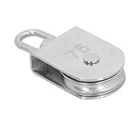 3 in Single Wheel Swivel Hoist Pulley, Stainless Steel Lifting Pulley with 750 kg Load Capacity, 360 Degree Rotating Heavy Duty Pulley for Boat Lifting Rope and Marine Use