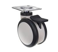 3 Inch Casters Wheels with Brake Flat Panel Installation 4Pcs Casters