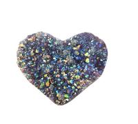 3 inch Gemstone Angel Aura Quartz Crystals Titanium Amethyst Heart for Gift 1pc