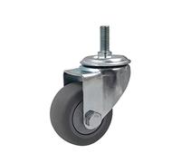 3 Inch High Elastic Casters Universal Wheel Casters Mute Shock Absorption Wearable Industrial Casters 2Pcs Casters