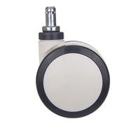 3 Inch PU Double Wheel Bearing with Brake Or No Circlip Rod Installation Durable 2Pcs Casters(No Brake)