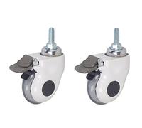 3 Inch Wheels with Brake,Transparent Mute Equipment Cover Wheel M12x30 Screw 2Pcs Casters