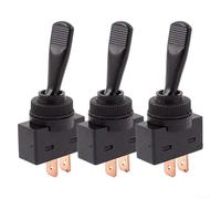 3 interrupteurs à bascule 12 V 20 A avec poignée plate ASW13, taille compacte pour installation dans les véhicules