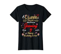 3 Janvier Anniversaire A Queen Was Born in 3rd Janvier T-Shirt