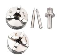 3-Jaw 4-Jaw Lathe Chuck Kit 50/65/80 Woodworking Chuck Connecting Rod Wood Turning Chuck for Mini Lathe Electric Hand Drill(50 3 jaw 8mm rod)