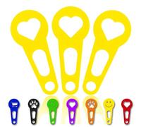 3 jetons pour le panier, amovibles immédiatement comme porte-clés; 3 pièces dans un ensemble Déverrouiller le chariot Déverrouiller le chariot (Jaune, Coeur)