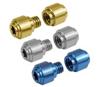 3 Jeux Boutons de Pouce, Vis en Titane Goujons de Pouce de Rechange Vis à Lame de Poche Compatible avec Benchmade 535 Bugout (Or, Bleu, Argent)