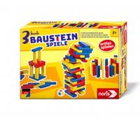 Noris 606012165 Premier Jeu - 3 Jeux de Blocs de Construction colorés, à partir de 3 Ans
