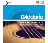 Cordes guitare acoustique, 12-53,EJ16-3D Ph.Bronze, set 3