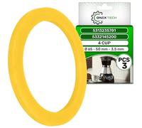 3 Joint Cafetiere Italienne 4 Tasse Ø65/50mm 3,5mm pour DeLonghi 5332145200 | 5313235781 pour Alicia EMK4 EMKE42 EMKP63.B - ONIX TECH