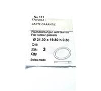 3 Joints plat d'étanchéité pour montre 21.30x19.80x0.50