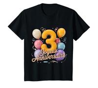 3 Joyeux Anniversaire 3ème Anniversaire Bébé Enfant Garçon T-Shirt