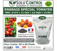 3 kg d'Engrais Spécial Tomates, Aubergines, Poivrons, Piments - SoluControl - Formulation haute qualité Organo-Minerale - Utilisable en Agriculture Biologique