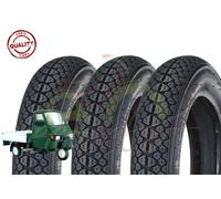3 Kit Pneumatiques Gomme Copertoni 100.90-10 Union 50 6PR 61L