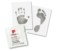 3 kits Magic Footprint spéciaux pour l'empreinte de pied et l'empreinte de main des nouveau-nés, des bébés et des jeunes enfants jusqu'aux adultes (3 x chiffon / 17 x papier spécial)